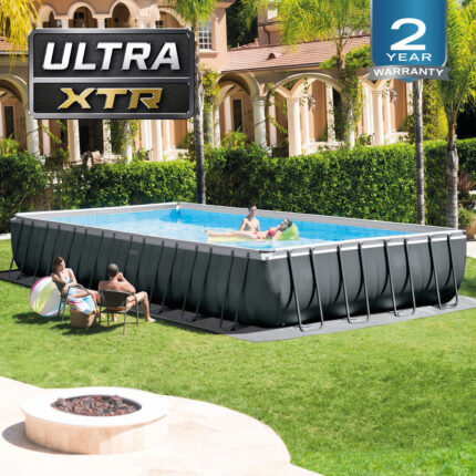 Intex Rectangular Ultra XTR® Frame Above Ground Pool with Sand Filter Pump & Saltwater System - 32' x 16' x 52"