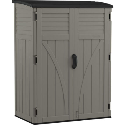 Suncast Vertical Outdoor Storage Shed – 53 in. W x 32.5 in. D x 71.5 in. H