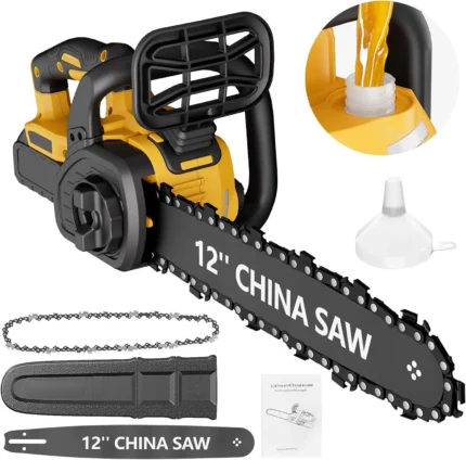 Dewalt 12" Cordless Chainsaw Handheld Garden Electric Chain Saw for Tree Branch Wood Cutting for DeWalt 20v Battery