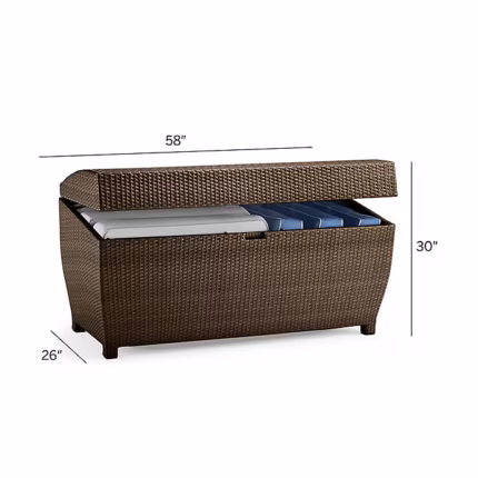 Grandin Road All-Weather Wicker Storage Chest